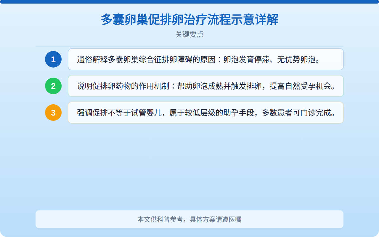 多囊卵巢促排卵治疗流程示意详解