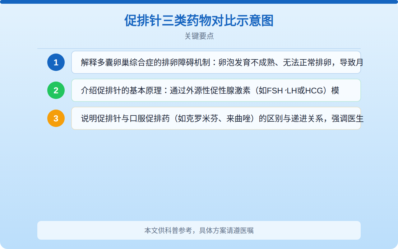 促排针三类药物对比示意图