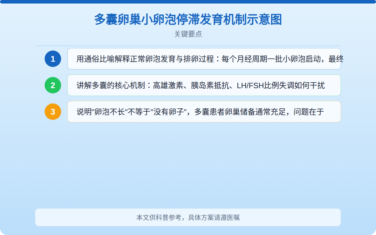 多囊卵巢小卵泡停滞发育机制示意图